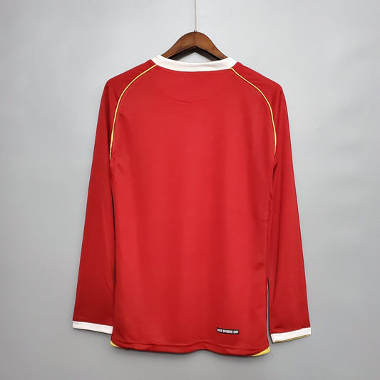 Camisola Retro 2006-2007 Manchester United Home Long Sleeve Cristiano Ronaldo / Rooney
