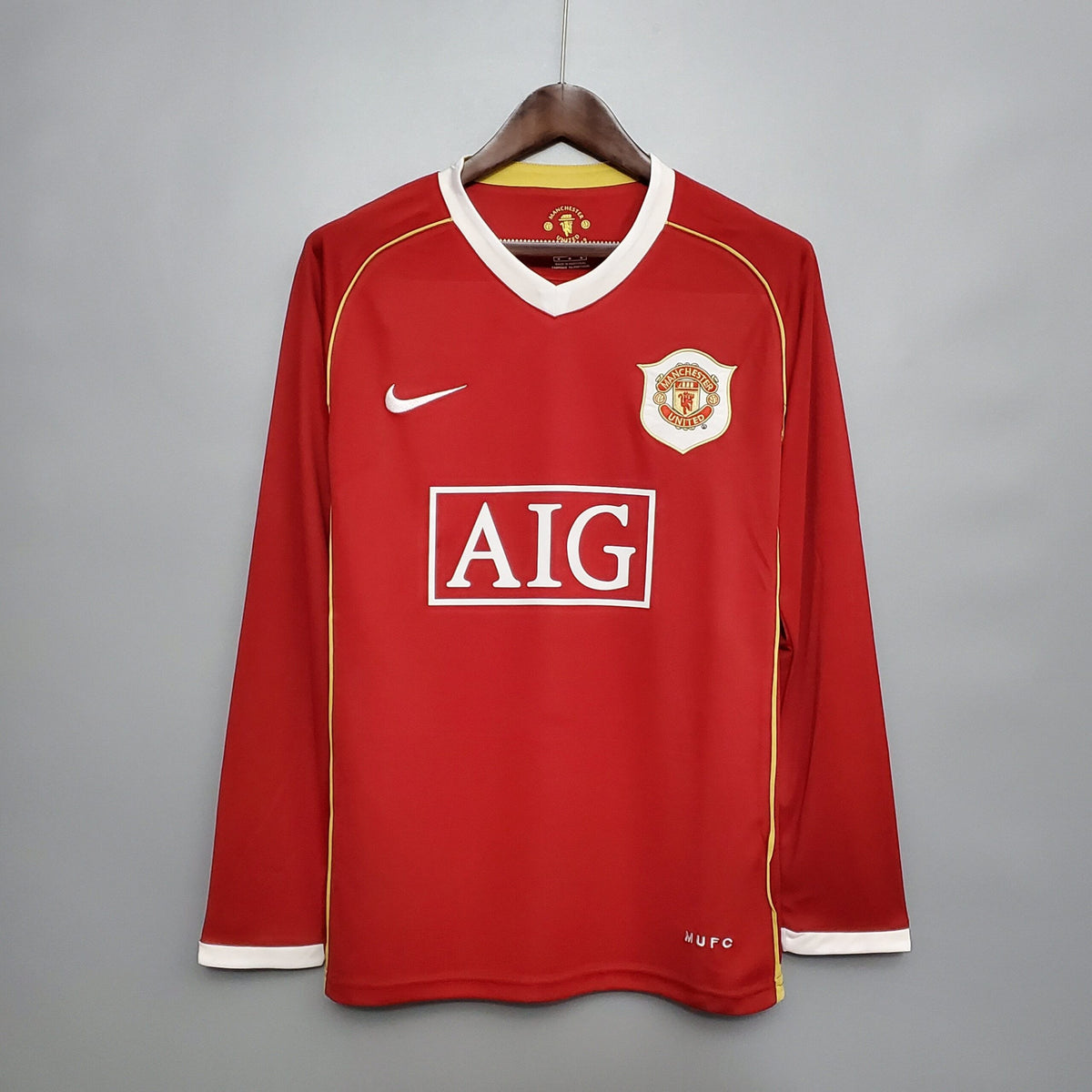 Camisola Retro 2006-2007 Manchester United Home Long Sleeve Cristiano Ronaldo / Rooney