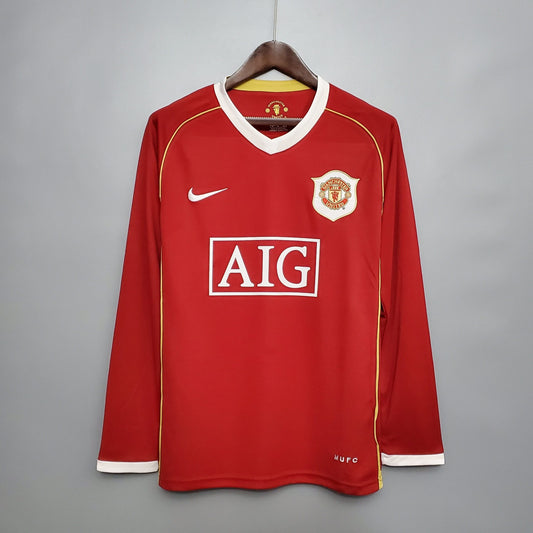 Camisola Retro 2006-2007 Manchester United Home Long Sleeve Cristiano Ronaldo / Rooney