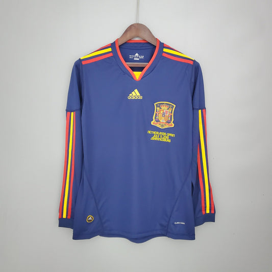 Camisola Retro 2010 Espanha Away Long Sleeve Puyol