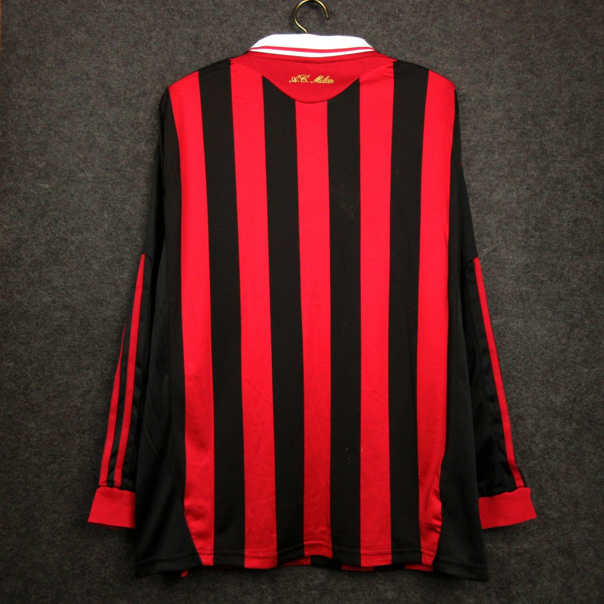 Camisola Retro 2009-2010 AC Milan Home Long Sleeve Ronaldinho