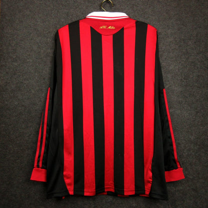 Camisola Retro 2009-2010 AC Milan Home Long Sleeve Ronaldinho