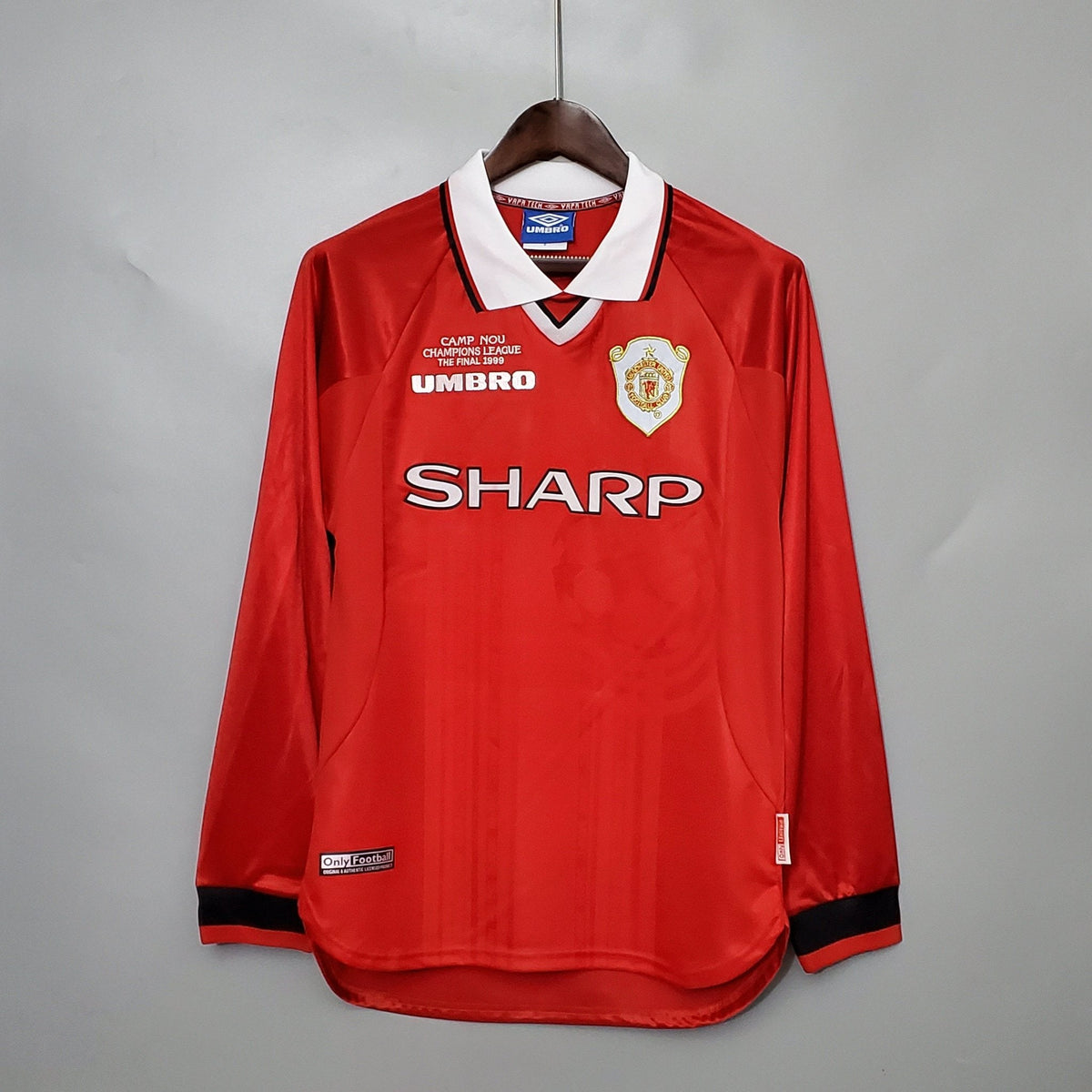 Camisola Retro 1999-2000 Manchester United Home Long Sleeve Beckham