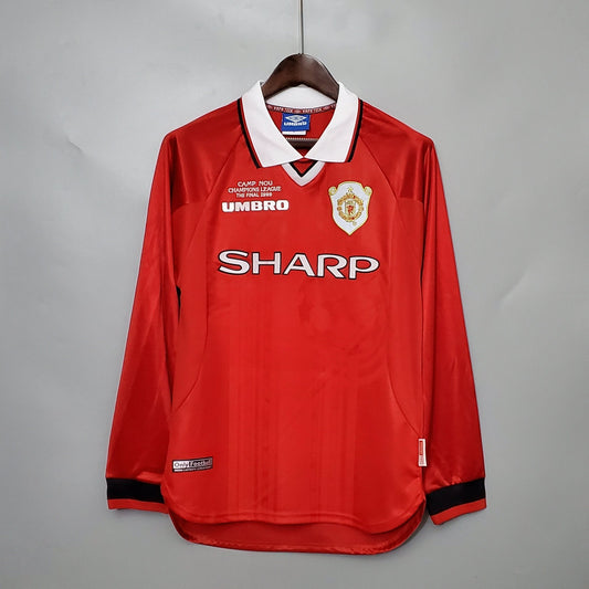 Camisola Retro 1999-2000 Manchester United Home Long Sleeve Beckham