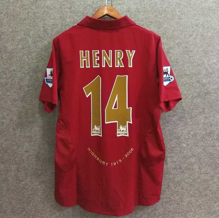 Camisola Retro 2005-2006 Arsenal Home Henry