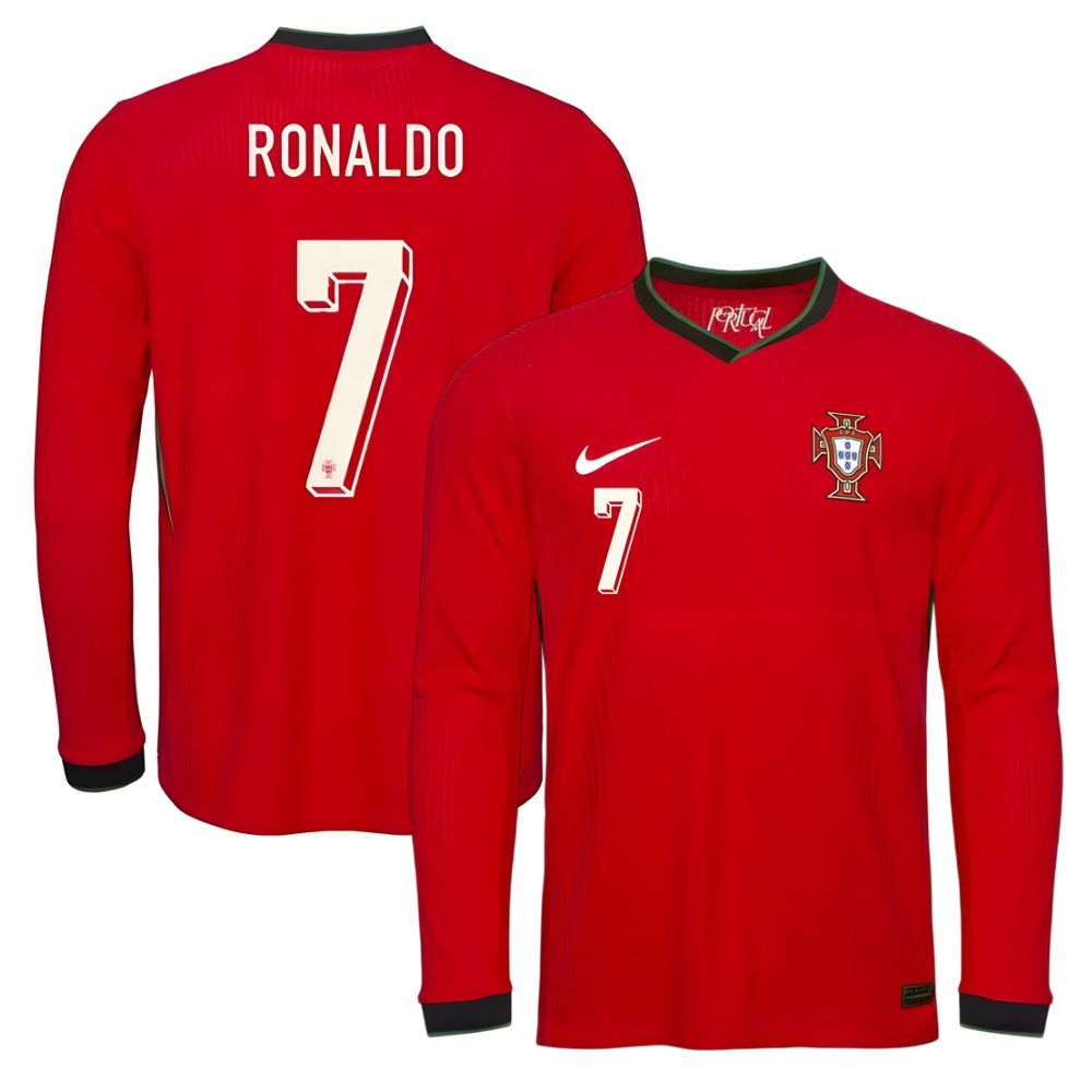 Camisola Principal Portugal 25/26 - Ronaldo 7 Manga Comprida