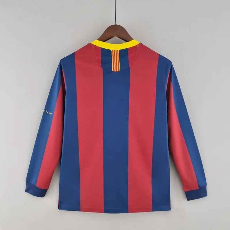 Camisola Retro 2010-2011 Barcelona Long Sleeve League Puyol