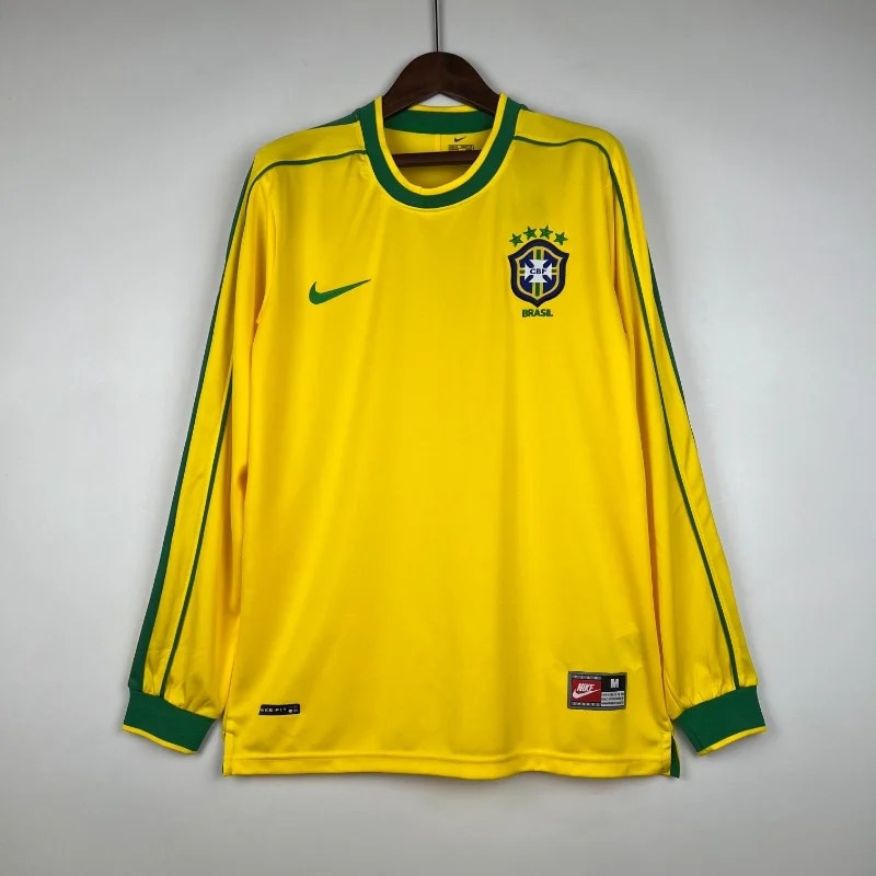 Camisola Retro 1998 Brasil Long Sleeve Roberto Carlos