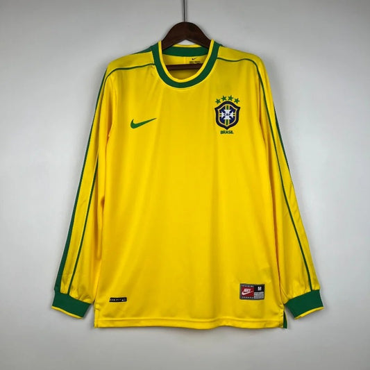 Camisola Retro 1998 Brasil Long Sleeve Roberto Carlos