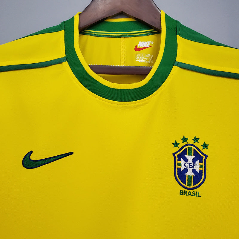 Camisola Retro 1998 Brasil Home Ronaldo Nazario