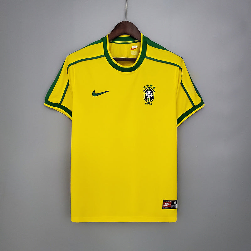 Camisola Retro 1998 Brasil Home Ronaldo Nazario
