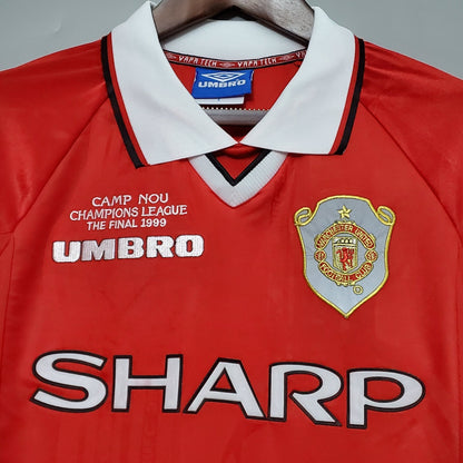Camisola Retro 1999-2000 Manchester United Home Long Sleeve Beckham