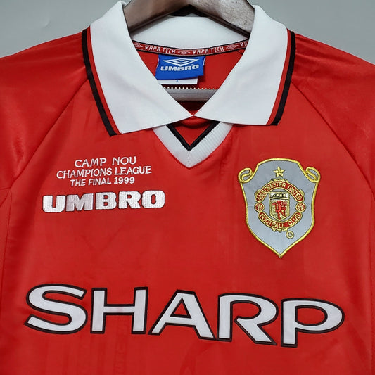 Camisola Retro 1999-2000 Manchester United Home Long Sleeve Beckham