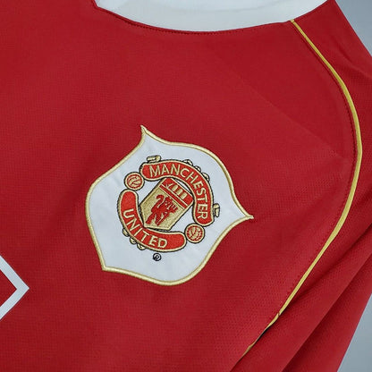 Camisola Retro 2006-2007 Manchester United Home Long Sleeve Cristiano Ronaldo / Rooney