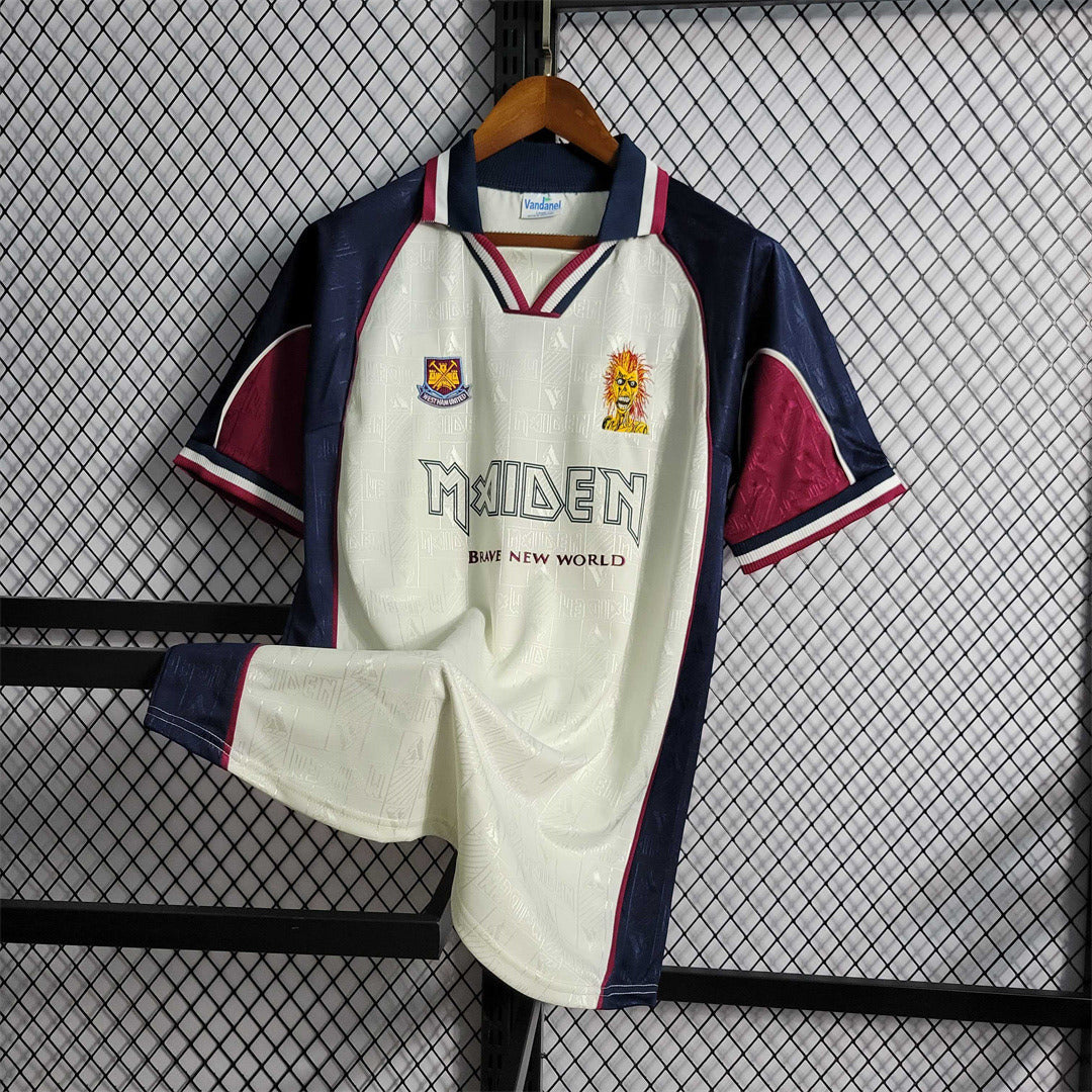 Maillot rétro 1999 West Ham Iron Maiden Away Edition