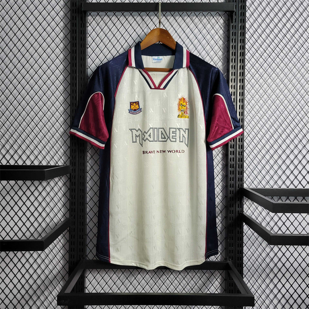 Maillot rétro 1999 West Ham Iron Maiden Away Edition